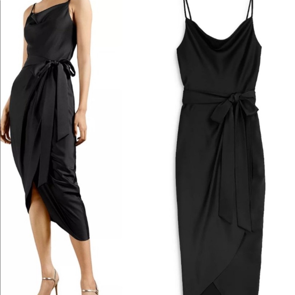 © Brand New
Ted Baker Tilliey Cowl Neck Faux Wrap Dress - Ted Sizel(US4)